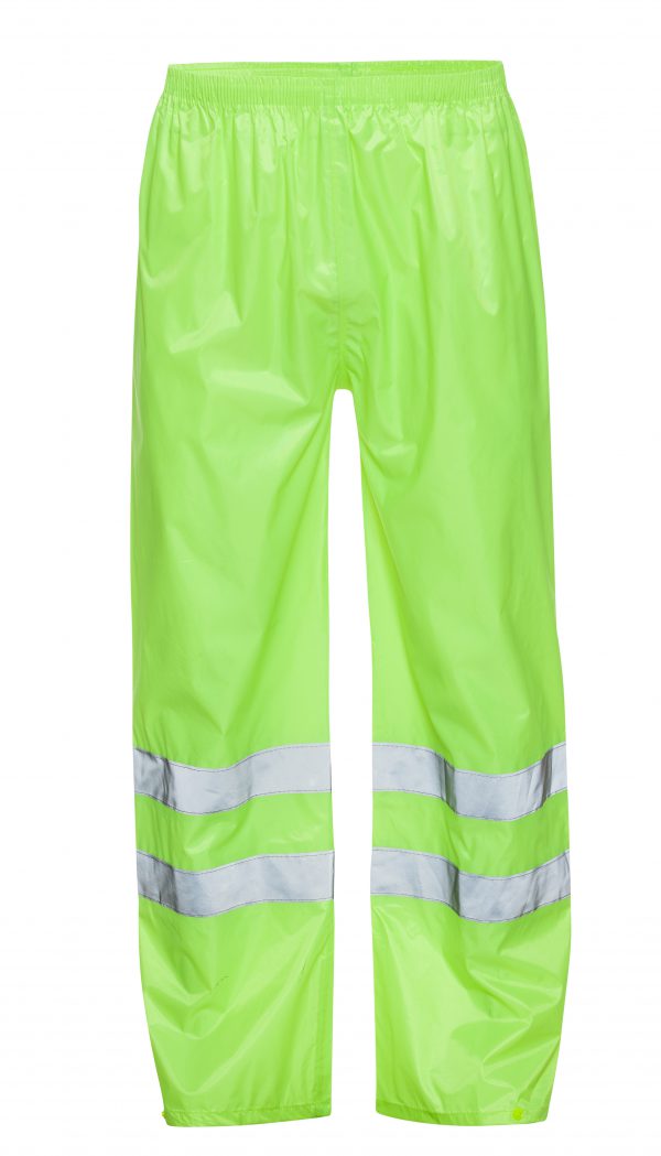 בגדי בטיחות בעבודה מכנס של חליפת סערה צהובה