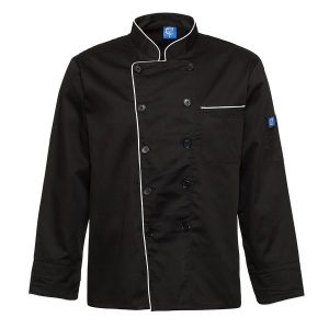 ביגוד שף - ג'קט שף - חולצת שף טרון שחור בגדי טבחים