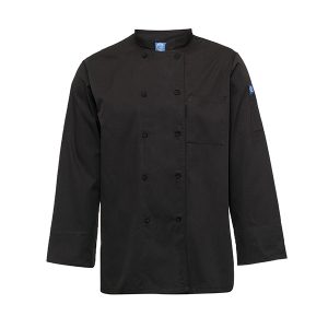 חולצת שף – ג'קט שף שחור/לבן  בגדי טבחים
